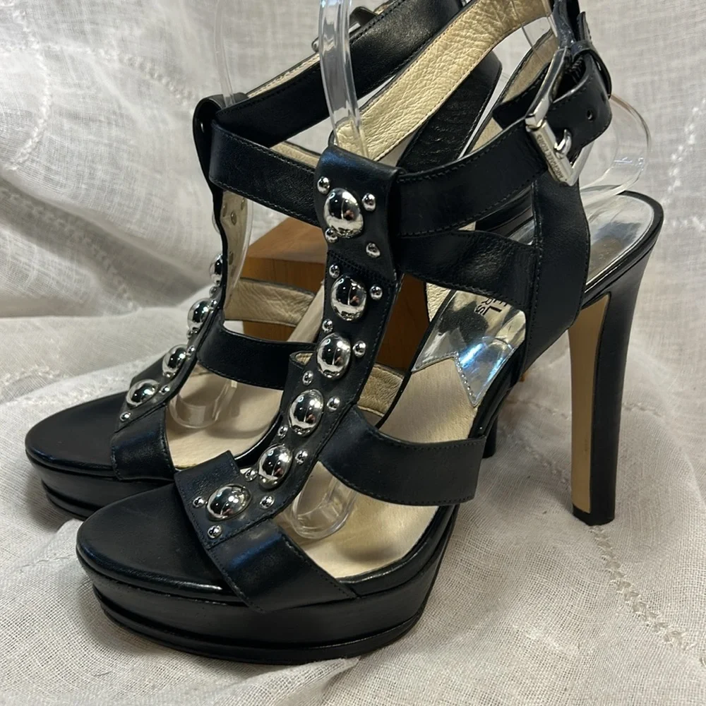 Michael Kors soft leather studded platform heels